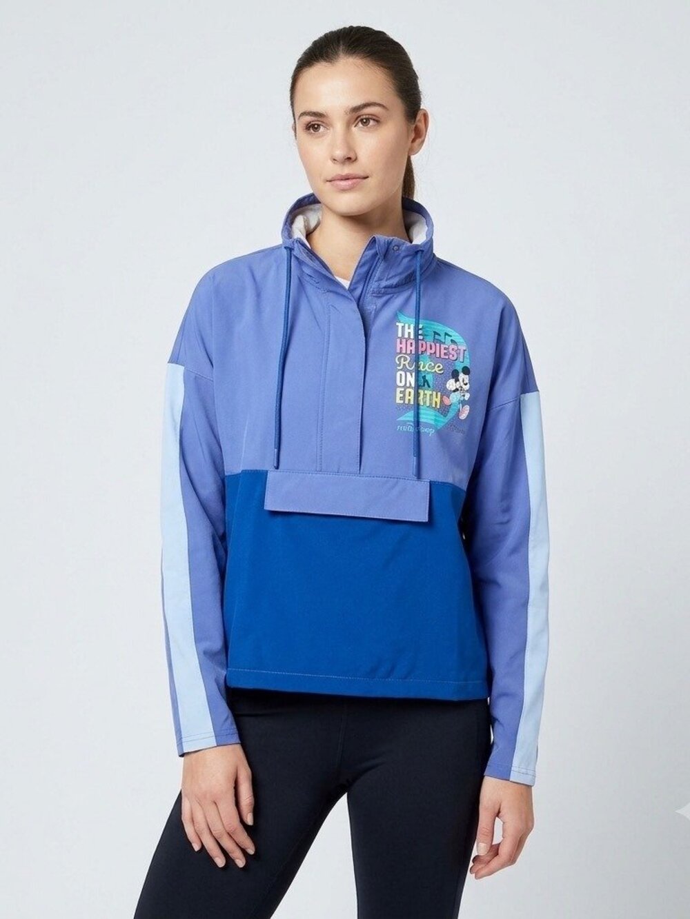 Disney runDisney Happiest Race on Earth 2024 Cropped Anorak Pullover Jacket M